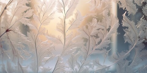 frost on window background