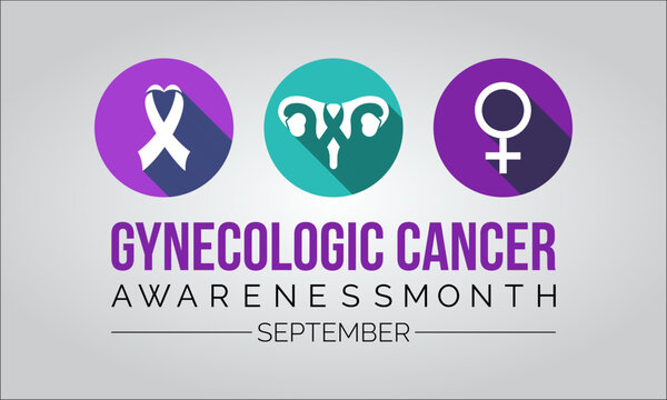 National Gynecologic Cancer Awareness Month vector banner template. Health Care concept of gynecologic, sickness, hope vector illustration idea.
