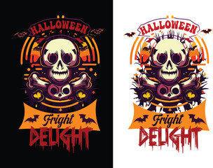 Halloween typography vintage vector tshirt design collection 