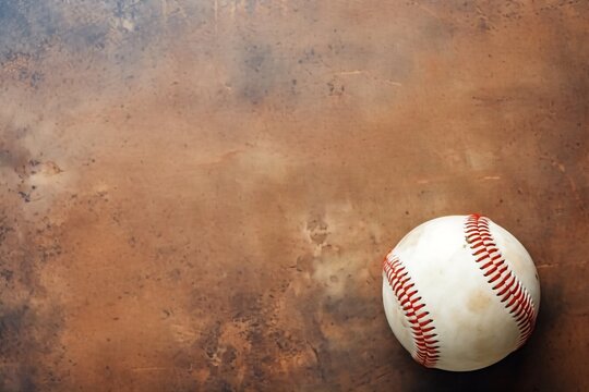 Baseball theme wallpaper background with baseball on the border