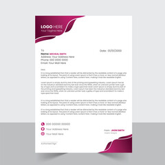 a bundle of 1 templates of different colors  a4 letterhead template, modern business letterhead  template, 
abstract business letter  and creative design, IT company letterhead and editable vector