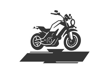 Fototapeta premium Classic motorcycle vector illustration. Motor bike for logo, biker club emblem, sticker, t shirt design print.