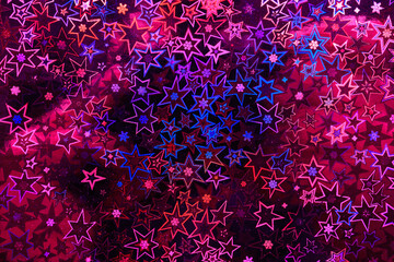 Holographic paper with a geometric pattern. Background or backdrop