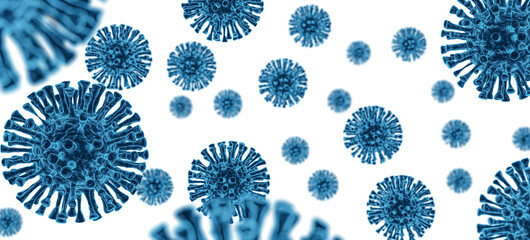 Virus coronavirus COVID-19 on transparent png background. Medicine concept - obrazy, fototapety, plakaty