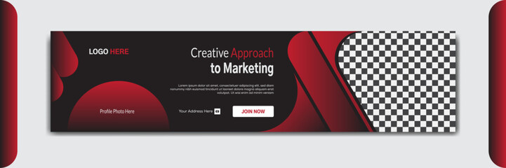 Fototapeta premium Corporate LinkedIn cover design for creative approach to marketing