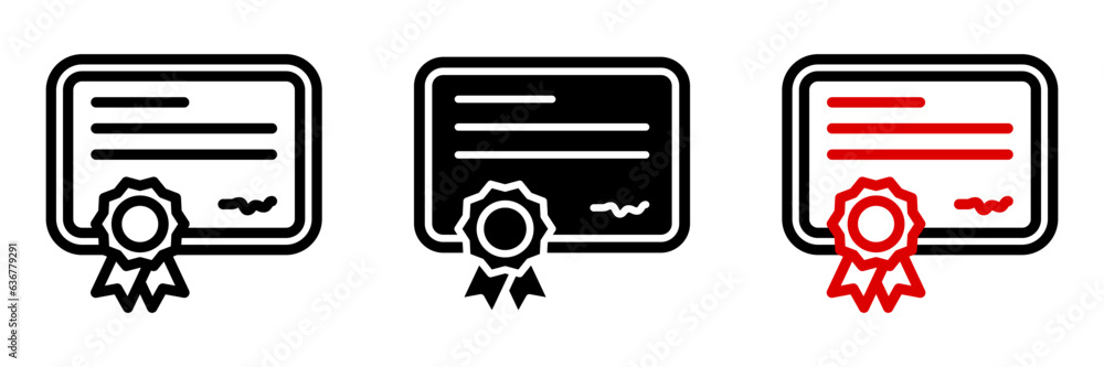 Poster document icon. certificate sign for mobile concept and web design. vector illustration