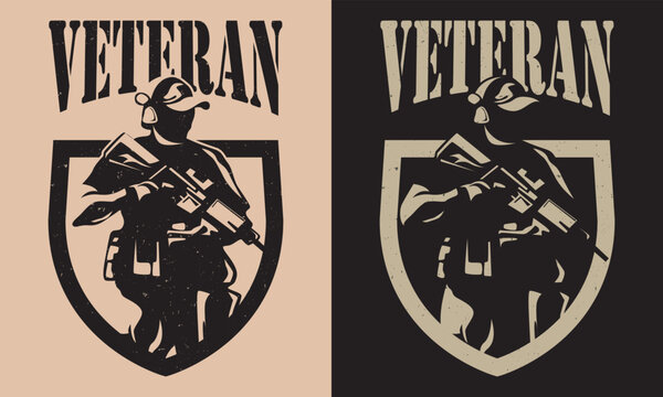 Fully editable Vector EPS 10 Outline of Veteran T-Shirt Design an image suitable for T-shirts, Mugs, Bags, Poster Cards, and much more. The Package is 4500* 5400px