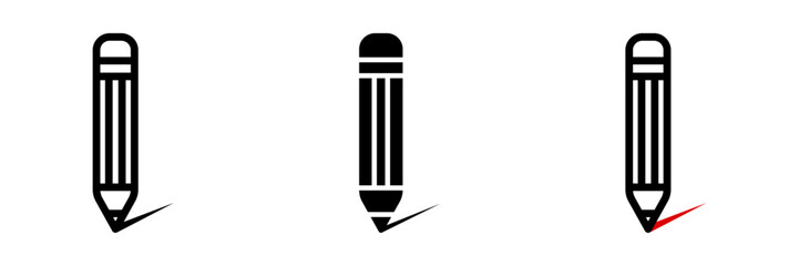 Pencil icon. sign for mobile concept and web design. vector illustration