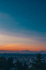 sunrise - sunset of the mexico city