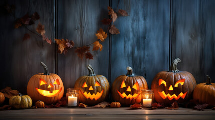 Scary Halloween Pumpkins, carved pumpkins for Halloween. Spooky Pumpkin Wallpaper