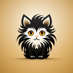 cat avatar minimalist outline graphic