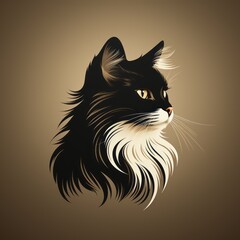 Fototapeta premium cat person graphic sketch