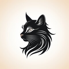 Fototapeta premium cat minimalistic avatar