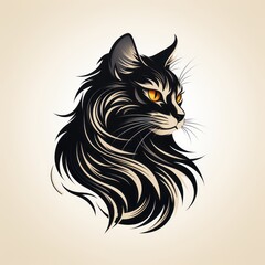 Fototapeta premium cat minimalistic avatar