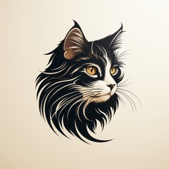 Fototapeta premium cute cat graphic illustration