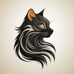 Fototapeta premium minimalistic cat illustration perfect for avatar