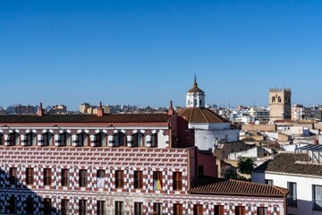 Fototapeta premium High-angle shot of Plaza Alta in Badajoz, Extremadura, Spain
