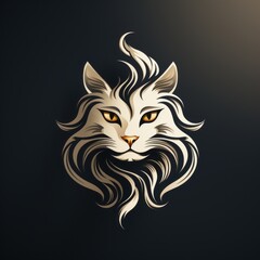 Fototapeta premium minimalistic cat illustration perfect for avatar