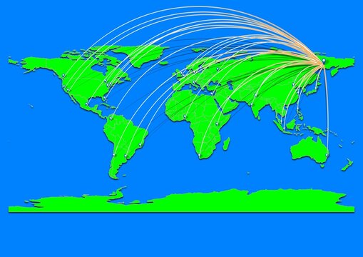 Vibrant Susuman, Russia map - Export concept map for Susuman, Russia on World map. Suitable for export concepts. File is suitable for digital editing and prints of all sizes.