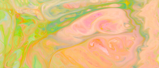 Abstract Fluid Art Texture: Multicolored Waves and Blurred Motion, Creative Design