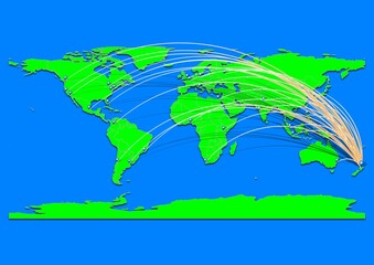 Vibrant Taupō, New Zealand map - Export concept map for Taupō, New Zealand on World map. Suitable for export concepts. File is suitable for digital editing and prints of all sizes.