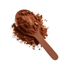 Cocoa Powder on a spoon Isolated 