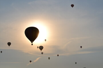 Hot Air Balloons at sunset