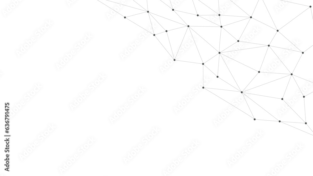 Aufkleber Abstract geometric background. Plexus mesh backdrop. Vector