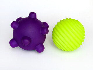 Color sensory massage ball. textured plastic multi ball set for babies and toddlers, colorful soft squeezy sensory toys. Enhance the cognitive, physical process. Brain development.