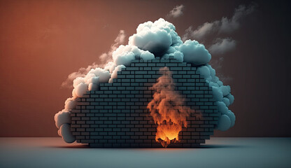 Abstrakt illustrative Darstellung einer Cloud-Firewall, die Ihren Einsatz in der Computersicherheit findet und den Datenverkehr kontrolliert.

firewall, firewall computer, fire