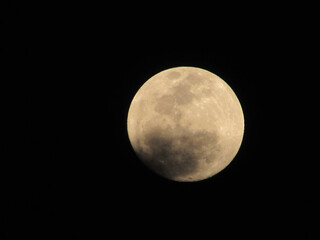 The full moon on a beautiful, dark night