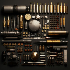 ammunition collection - obrazy, fototapety, plakaty