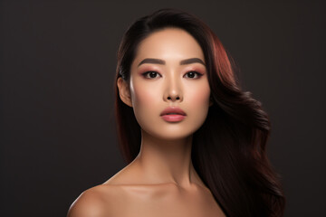 Creative Stock Photo of an Asian Woman with Flawless Complexion - Luxury and Premium Beauty Service Concept