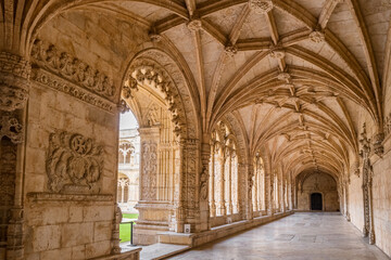 Fototapeta na wymiar Hieronymites Monastery, Mosteiro dos Jeronimos, in Lisbon, Portugal