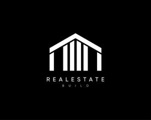 Real estate, architecture, building construction, residence, apartment, planning and structure logo design composition. Abstract residential building vector design symbol.