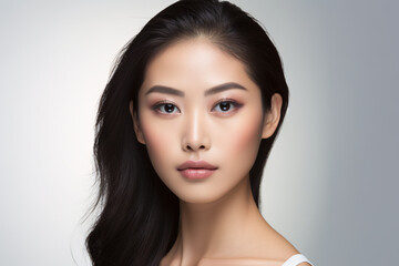 Creative Stock Photo of an Asian Woman with Flawless Complexion - Luxury and Premium Beauty Service Concept
