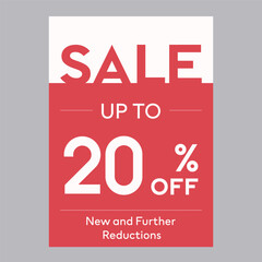 Sale 20% off discount promotion poster