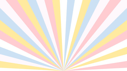 カラフルな効果線のイラスト　アスペクト比16：9バージョン