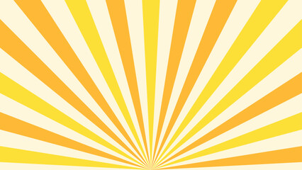 黄色ベースの効果線の背景イラスト　アスペクト比16：9バージョン