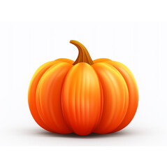 Orange pumpkin. realistic 3d design element on white background.