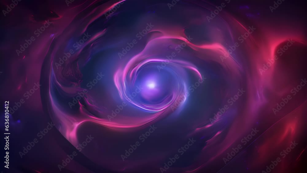 Poster a swirling glowing vortex of electric ruby color that results in a mesmerizing kaleidoscope of shape