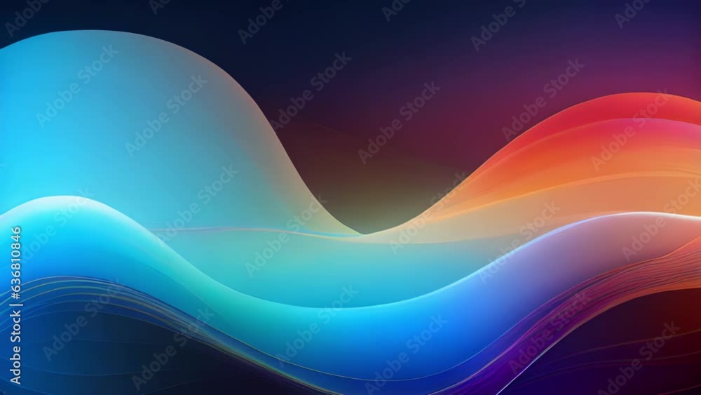 Poster mesmerizing trails of ever changing shifting color streams that gradually move and warp in subtle be