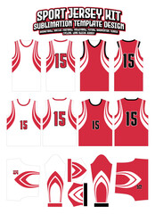 Rocket Red Jersey Design Sportswear Pattern Template
