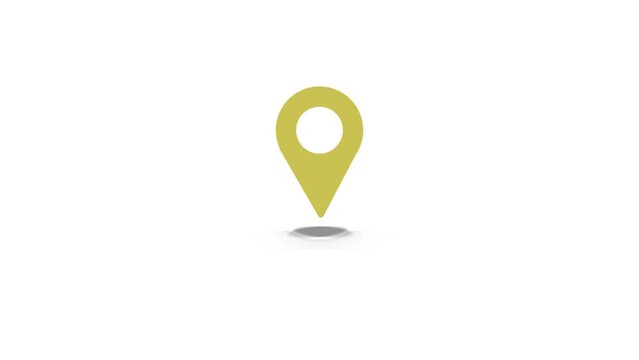Location map geo pin icon, Location Pin pointer Animation background. k1_617