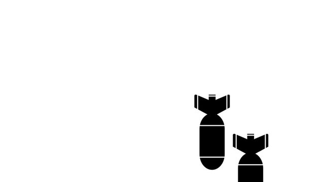 fall down missile , bomb concept animation background. k1_635