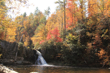 Abrams falls in the Smoky Mountains.
