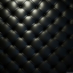 Sepia Luxury Buttoned Black Leather Texture Background. Created With Generative AI Technology