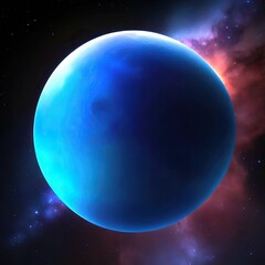 Planet Neptune, concept art. Cosmic art. Galactic art. High Resolution. 4K - 8K. Generative AI.