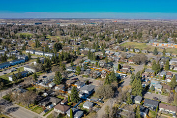 Aerial of the Queen Elizabeth Neighborhood in Saskatoon