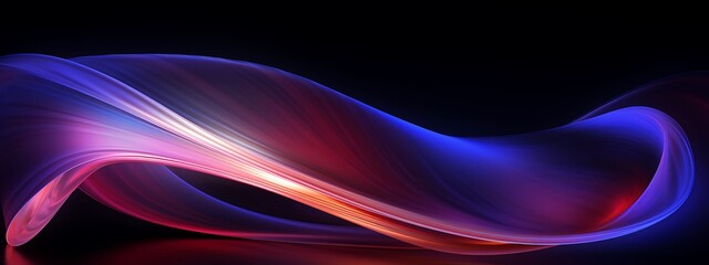 abstract glowing wavy lines on a black background